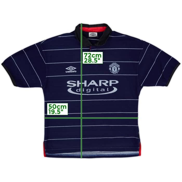 1999-00 Manchester United Away Shirt - 9/10 - (Y)