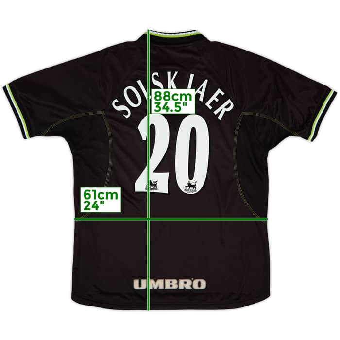 1998-99 Manchester United Third Shirt Solskjaer #20 - 8/10 - (XL)