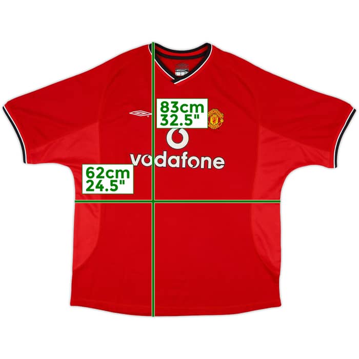2000-02 Manchester United Home Shirt - 5/10 - (XXL)