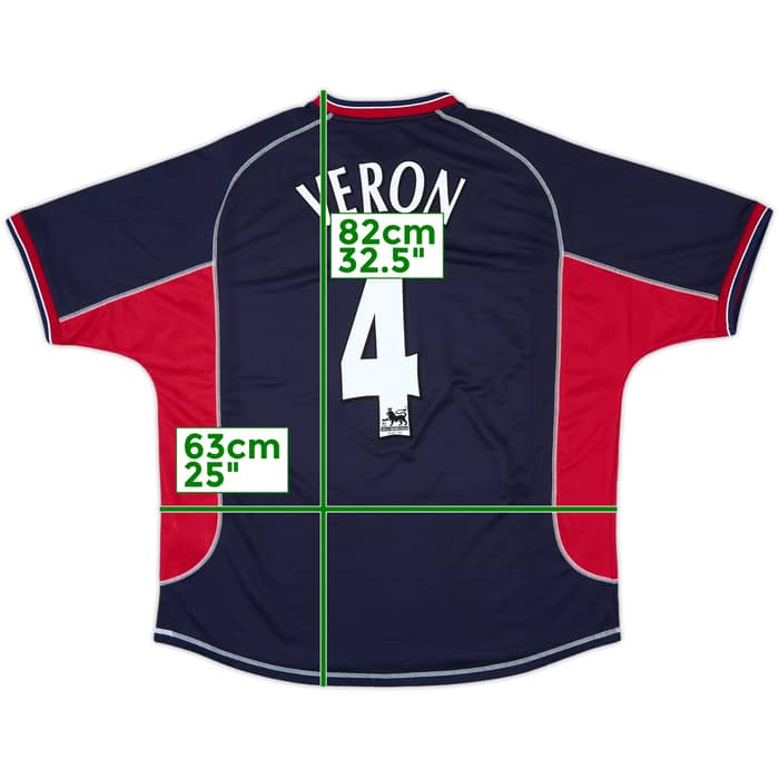 2000-01 Manchester United Third Shirt Veron #4 - 9/10 - (XXL)