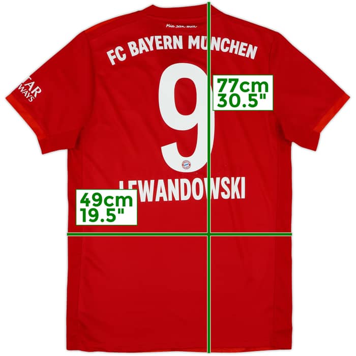 2019-20 Bayern Munich Home Shirt Lewandowski #9 - 9/10 - (M)