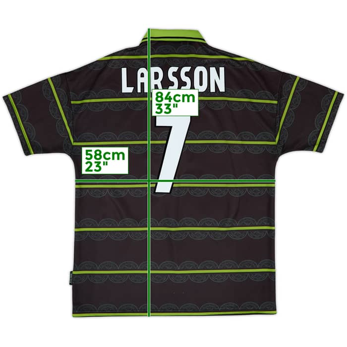 1998-99 Celtic Away Shirt Larsson #7 - 7/10 - (XL)