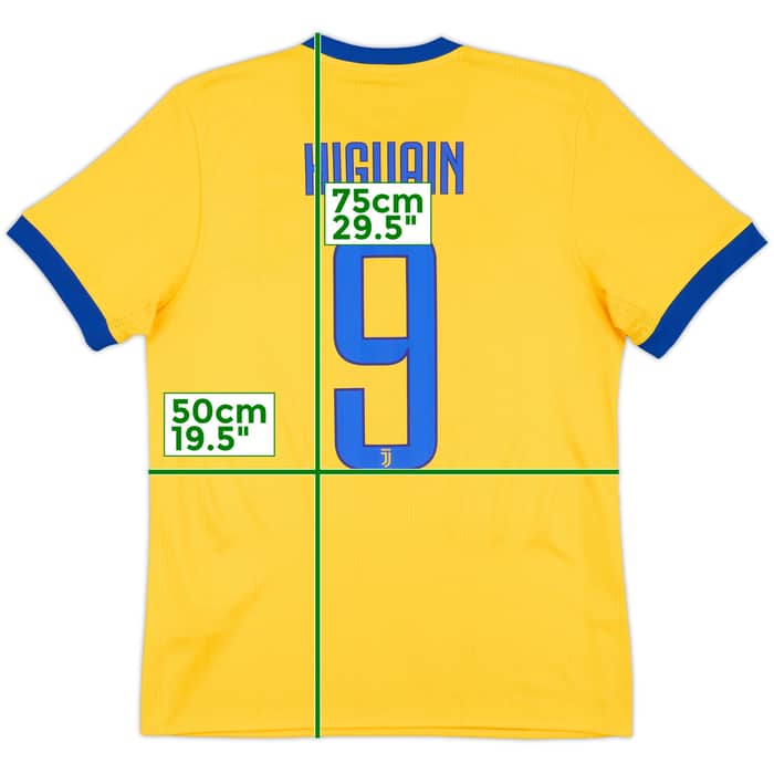 2017-18 Juventus Away Shirt Higuain #9 - 8/10 - (M)