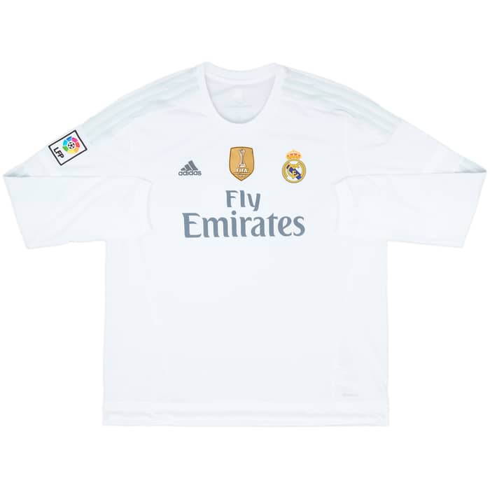 2015-16 Real Madrid Home L/S Shirt Bale #11 - 10/10 - (XXL)