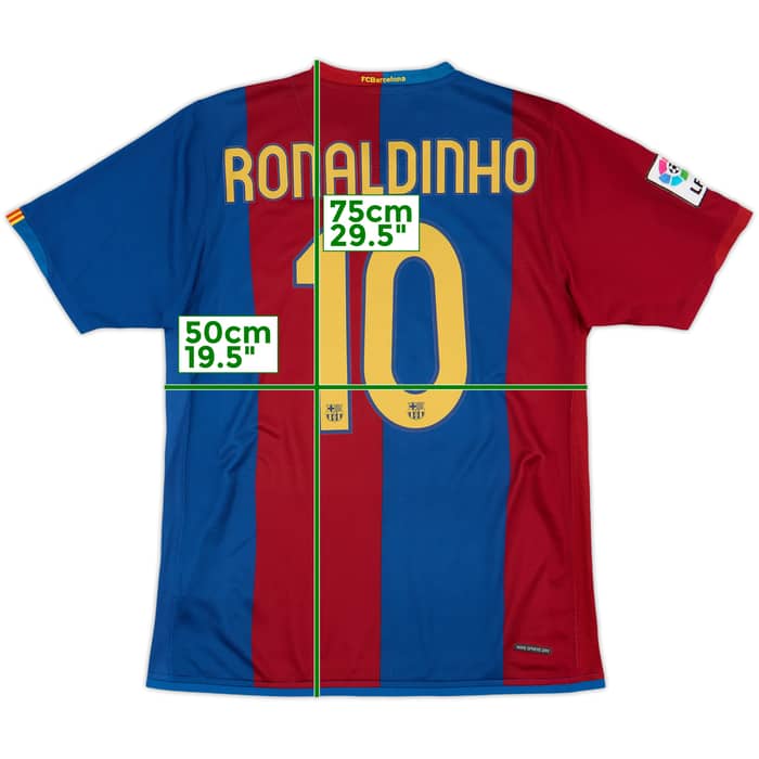 2006-07 Barcelona Home Shirt Ronaldinho #10 - 8/10 - (M)