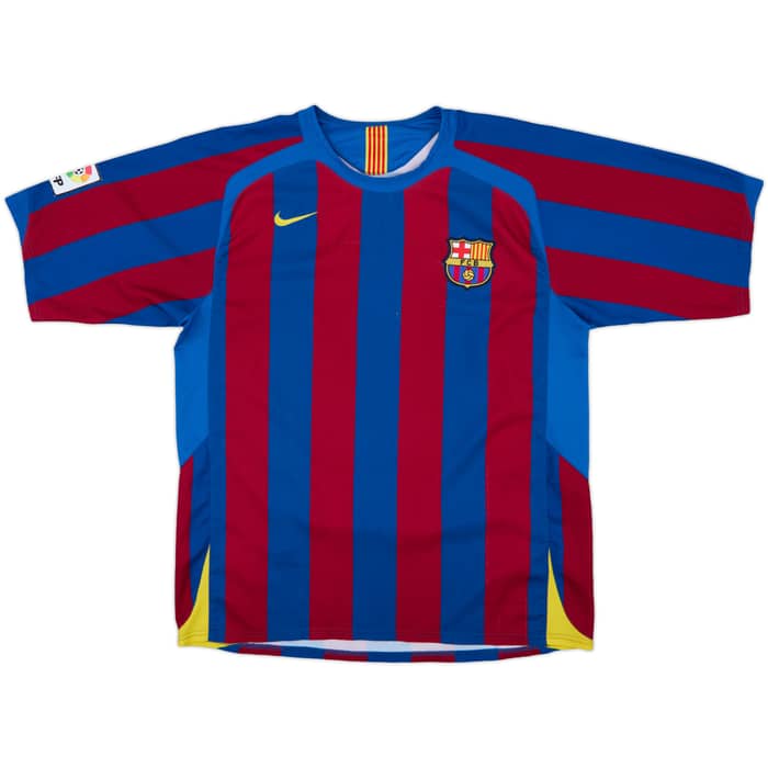 2005-06 Barcelona Home Shirt Puyol #5 - 8/10 - (L)