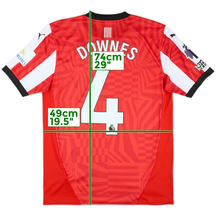 2024-25 Southampton Match Issue Home Shirt Downes #4