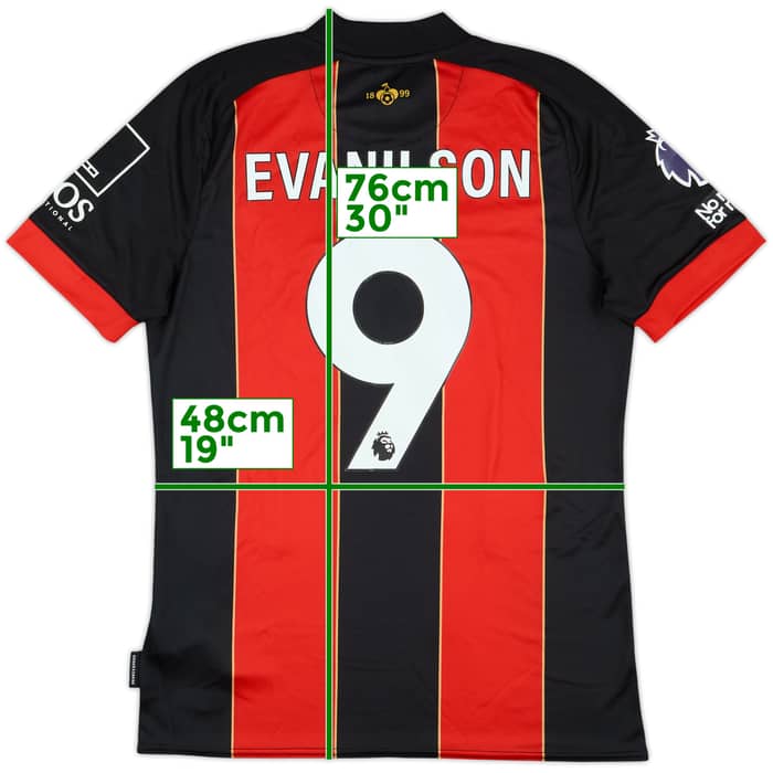 2024-25 Bournemouth Match Issue Home Shirt Evanilson #9