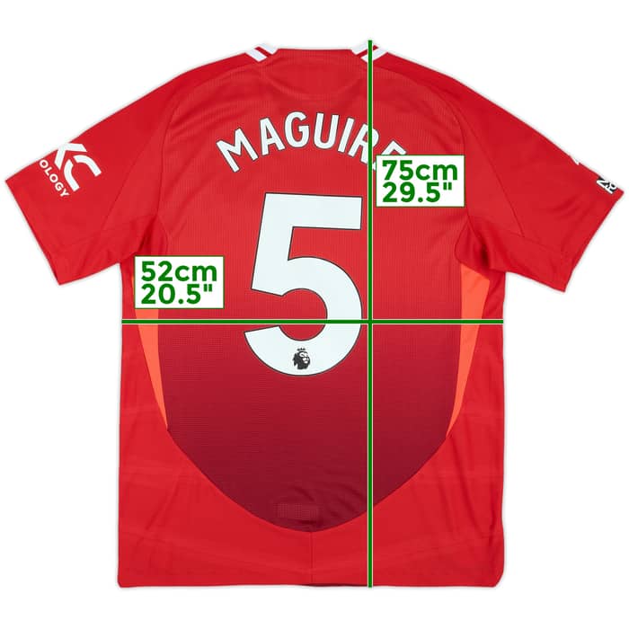2024-25 Manchester United Match Issue Home Shirt Maguire #5