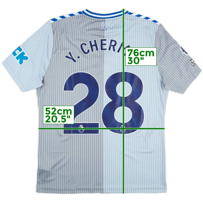 2023-24 Everton Match Issue Third Shirt Y.Chermiti #28