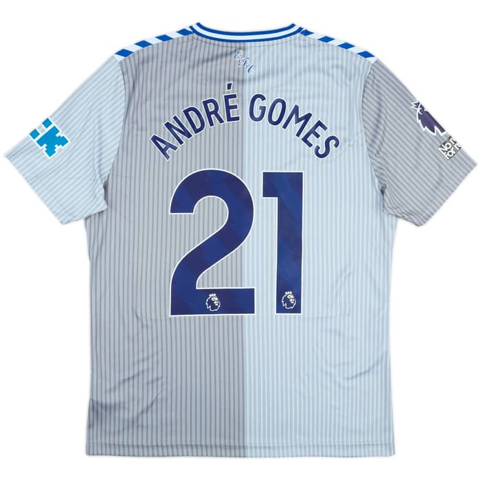 2023-24 Everton Match Issue Squad Signed Third Shirt Andre Gomes #21