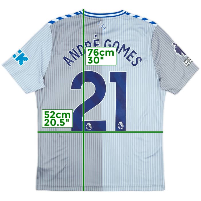 2023-24 Everton Match Issue Squad Signed Third Shirt Andre Gomes #21