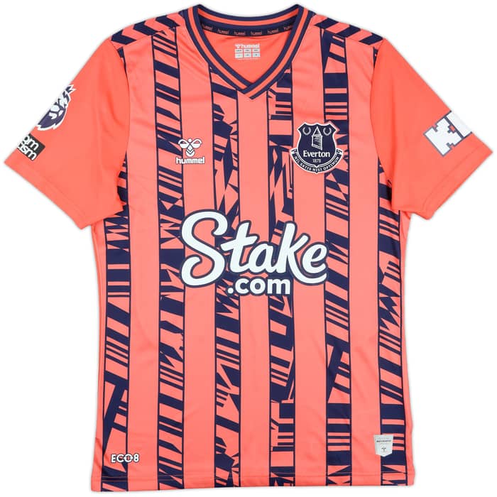 2023-24 Everton Match Issue Away Shirt Gray #11
