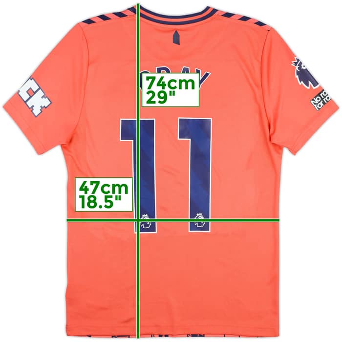 2023-24 Everton Match Issue Away Shirt Gray #11