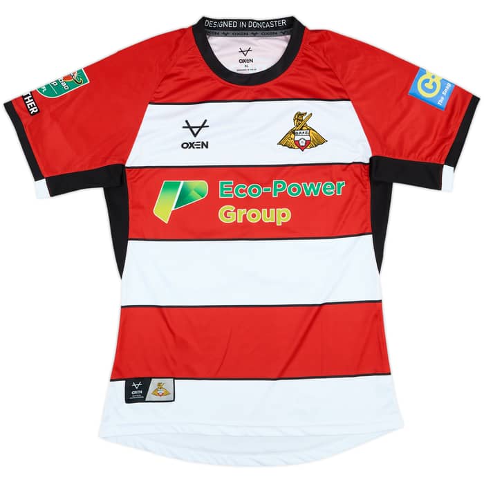 2023-24 Doncaster Rovers Match Issue Carabao Cup Home Shirt Faal #36