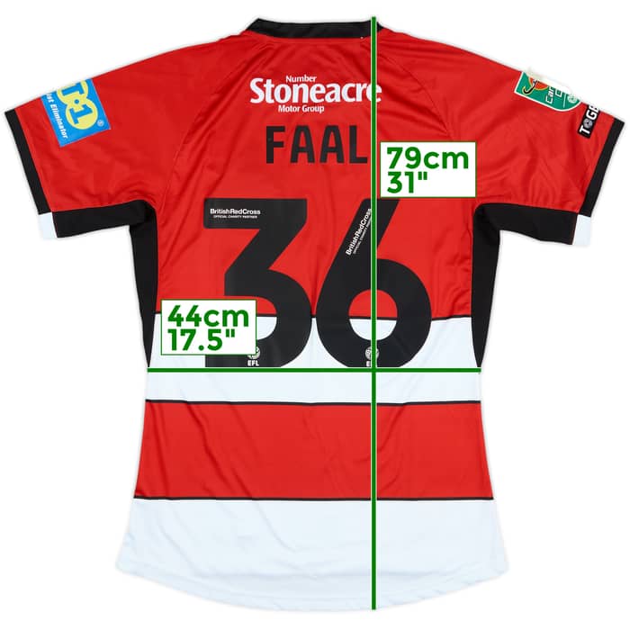 2023-24 Doncaster Rovers Match Issue Carabao Cup Home Shirt Faal #36