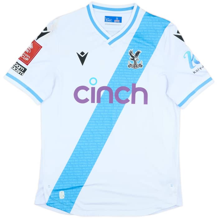 2023-24 Crystal Palace Match Worn FA Cup Away Shirt Hughes #19