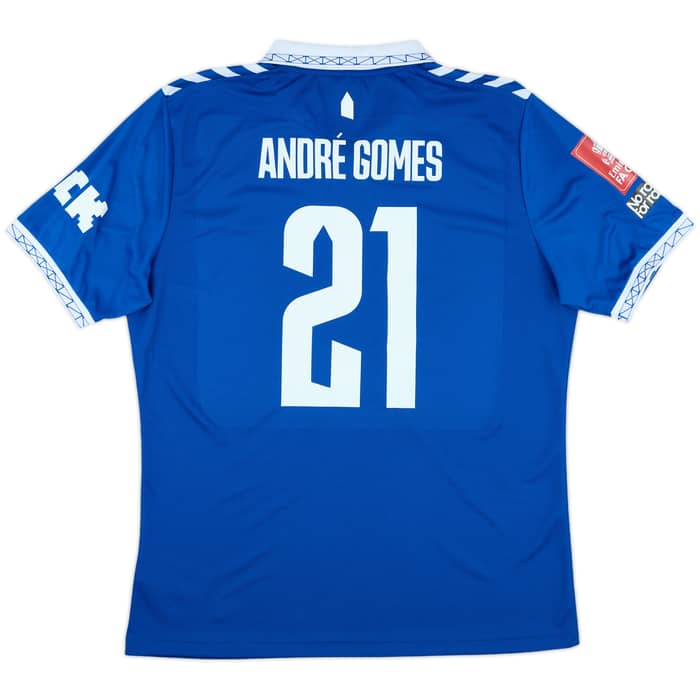 2023-24 Everton Match Issue Squad Signed FA Cup Home Shirt Andre Gomes #21