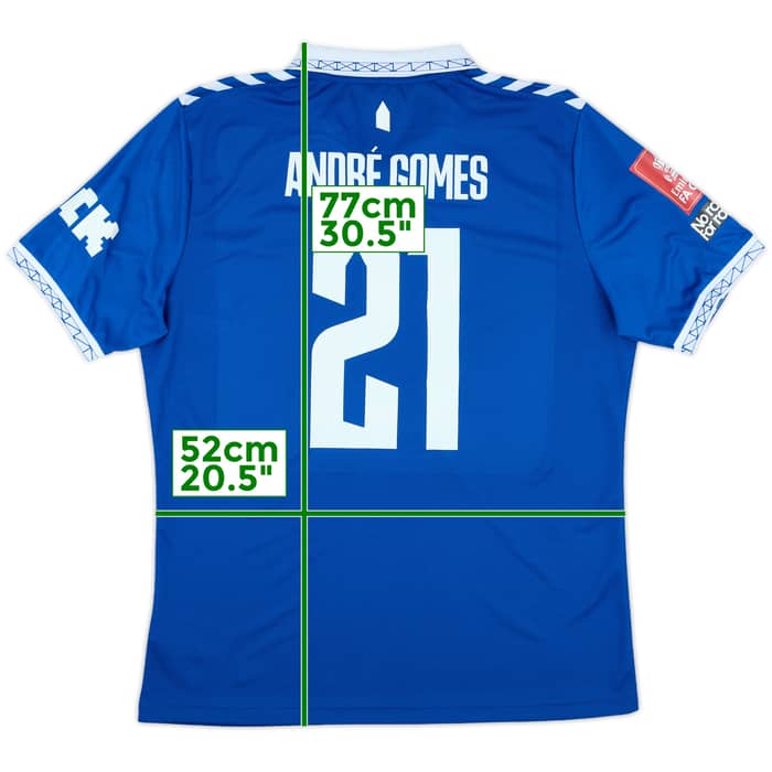 2023-24 Everton Match Issue Squad Signed FA Cup Home Shirt Andre Gomes #21