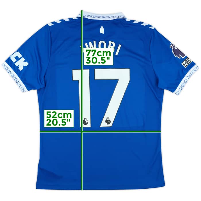 2023-24 Everton Match Issue Home Shirt Iwobi #17