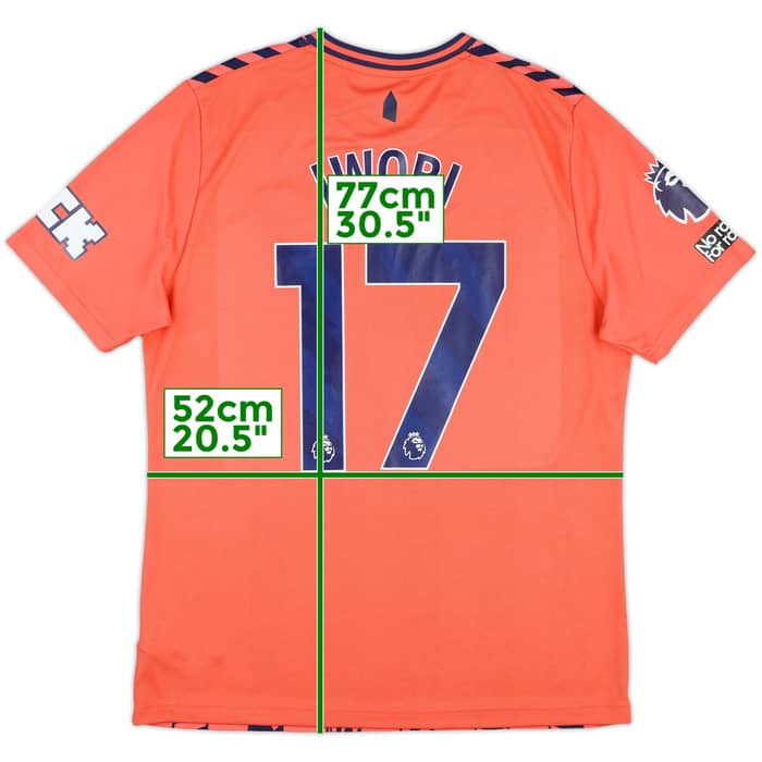 2023-24 Everton Match Issue Away Shirt Iwobi #17