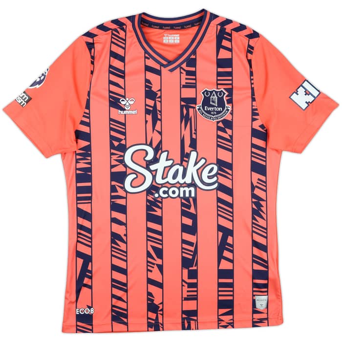 2023-24 Everton Match Issue Away Shirt Young #18