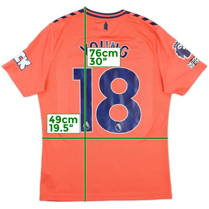 2023-24 Everton Match Issue Away Shirt Young #18
