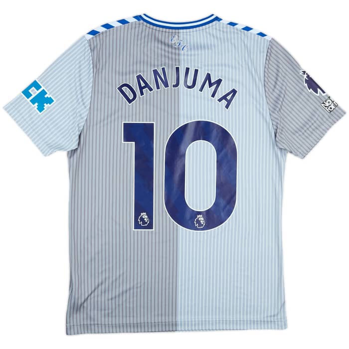2023-24 Everton Match Issue Squad Signed Third Shirt Danjuma #10