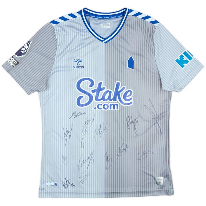 2023-24 Everton Match Issue Squad Signed Third Shirt Danjuma #10