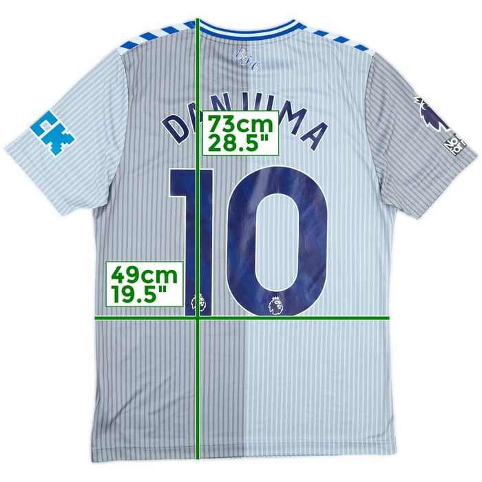 2023-24 Everton Match Issue Squad Signed Third Shirt Danjuma #10