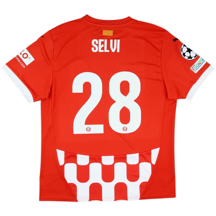 2024-25 Girona Match Issue Champions League Home Shirt Selvi #28