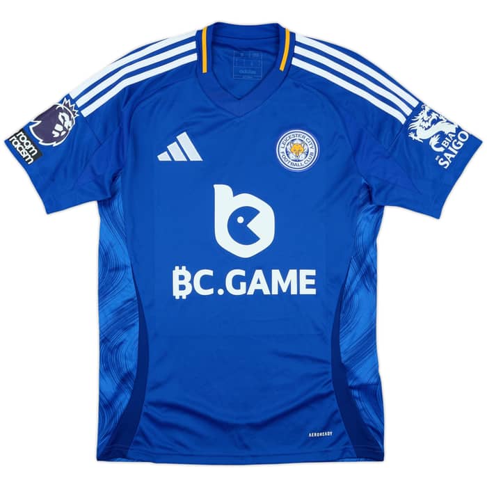 2024-25 Leicester Match Issue Home Shirt Vardy #9
