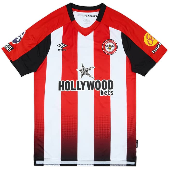 2024-25 Brentford Match Issue Home Shirt Mbeumo #19