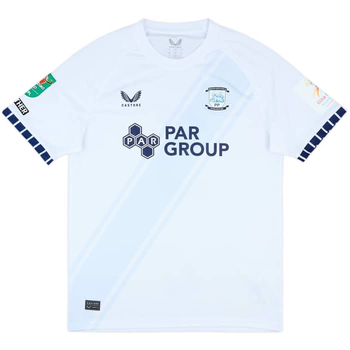 2024-25 Preston North End Match Issue Carabao Cup Home Shirt Whatmough #5