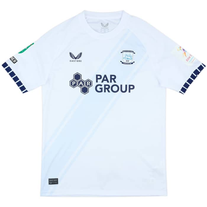 2024-25 Preston North End Match Issue Carabao Cup Home Shirt Potts #44