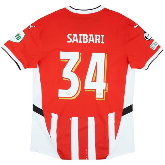 2024-25 PSV Match Issue Champions League Home Shirt Saibari #34
