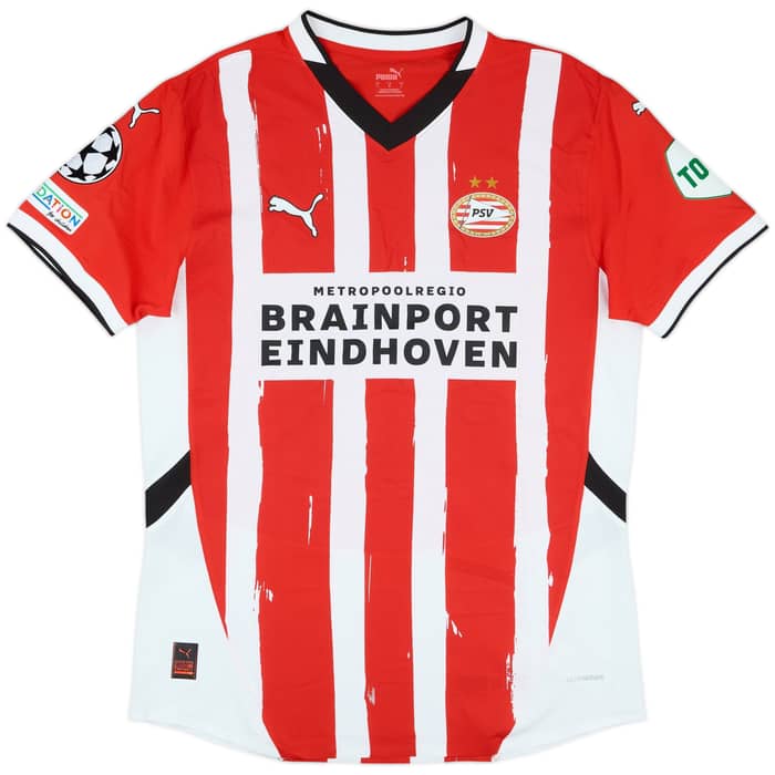 2024-25 PSV Match Issue Champions League Home Shirt Veerman #23