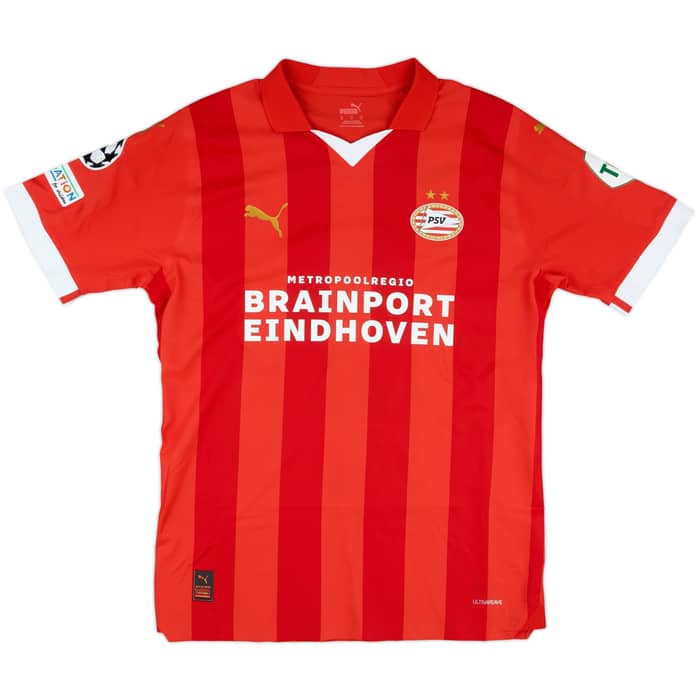 2023-24 PSV Match Issue Champions League Home Shirt Sambo #2