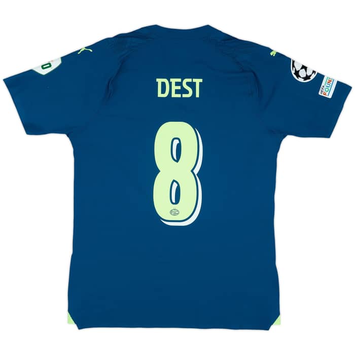 2023-24 PSV Match Issue Champions League Third Shirt Dest #8