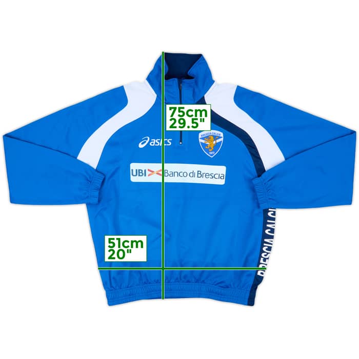 2007-08 Brescia Asics 1/4 Zip Training Top - 9/10 - (M)