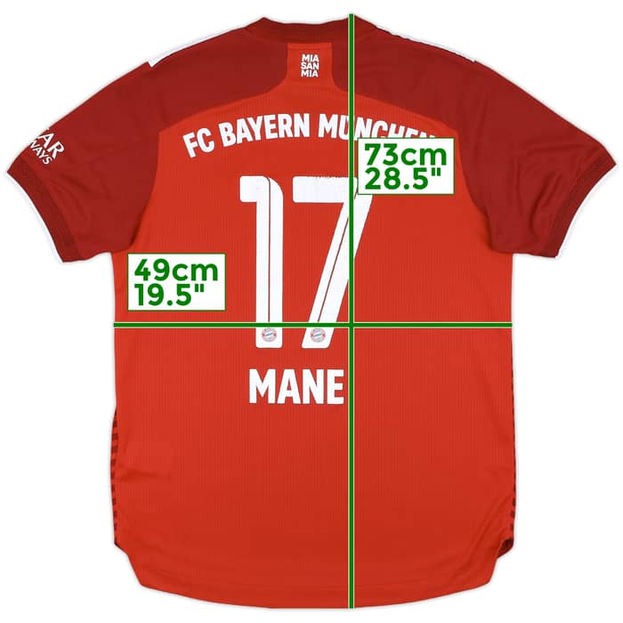 2021-22 Bayern Munich Authentic Home Shirt Mane #17 - 6/10 - (L)