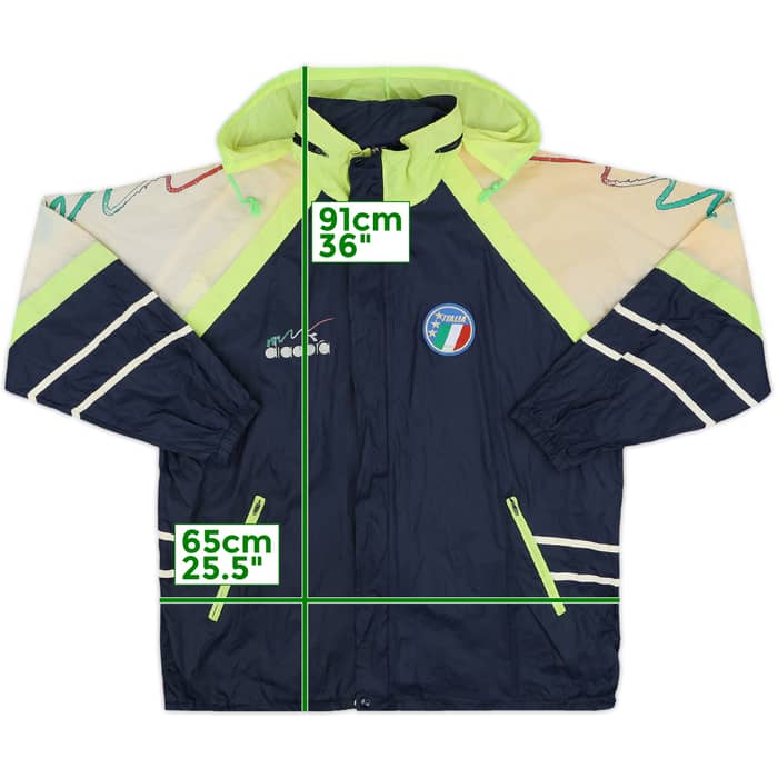 1990 Italy Diadora Hooded Rain Jacket - 5/10 - (XL)