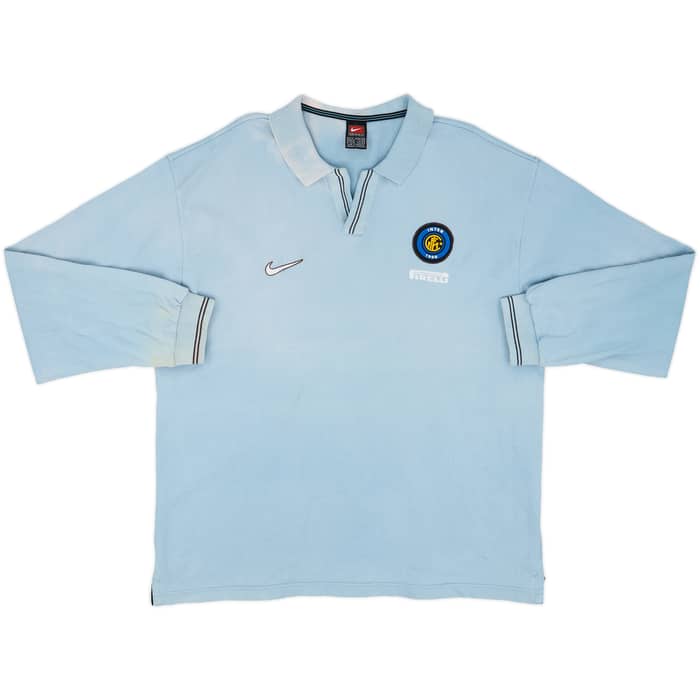 1998-99 Inter Milan Nike Polo L/S Shirt - 6/10 - (XL)