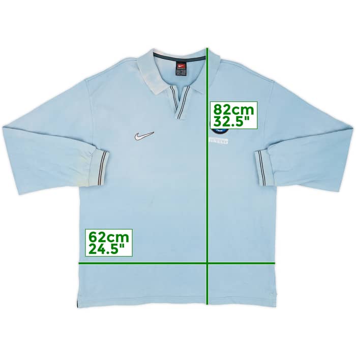 1998-99 Inter Milan Nike Polo L/S Shirt - 6/10 - (XL)
