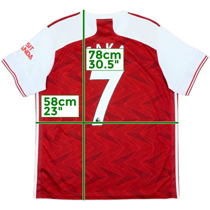 2020-21 Arsenal Home Shirt Saka #7 - 7/10 - (XL)