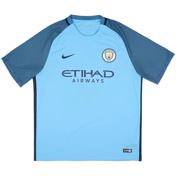 2016-17 Manchester City Home Shirt Silva #21 - 8/10 - (XL)