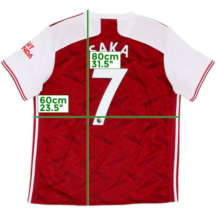 2020-21 Arsenal Home Shirt Saka #7 - 7/10 - (XL)