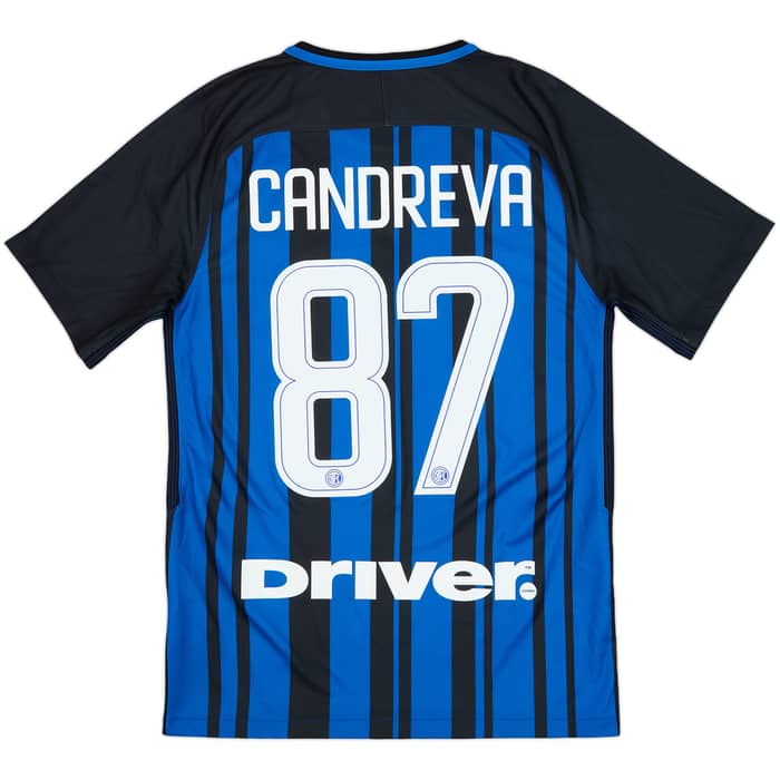 2017-18 Inter Milan Home Shirt Candreva #87 - 7/10 - (S)