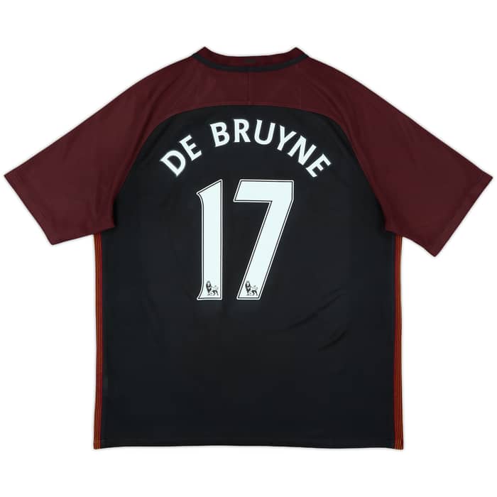 2016-17 Manchester City Away Shirt De Bruyne #17 - 8/10 - (XL)