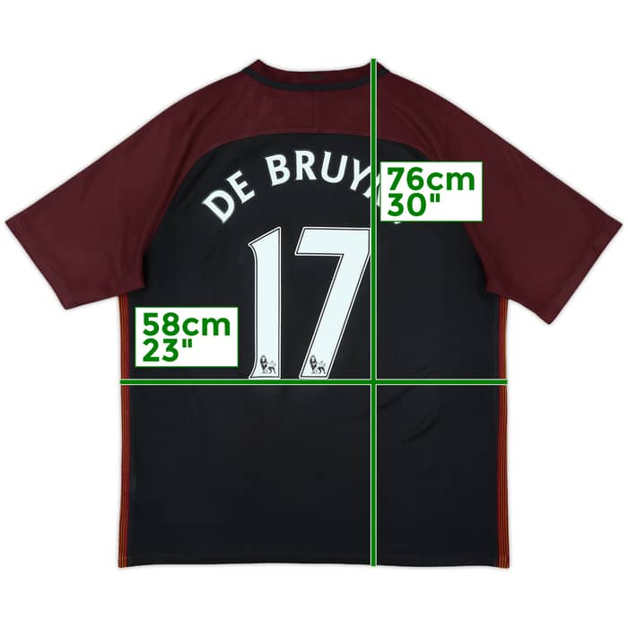 2016-17 Manchester City Away Shirt De Bruyne #17 - 8/10 - (XL)